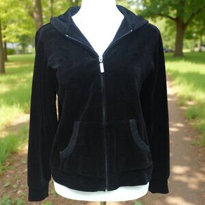 Style & Co Sport Women's Petite Velour Hoodie Full Zip Jacket/Track (Sz M)